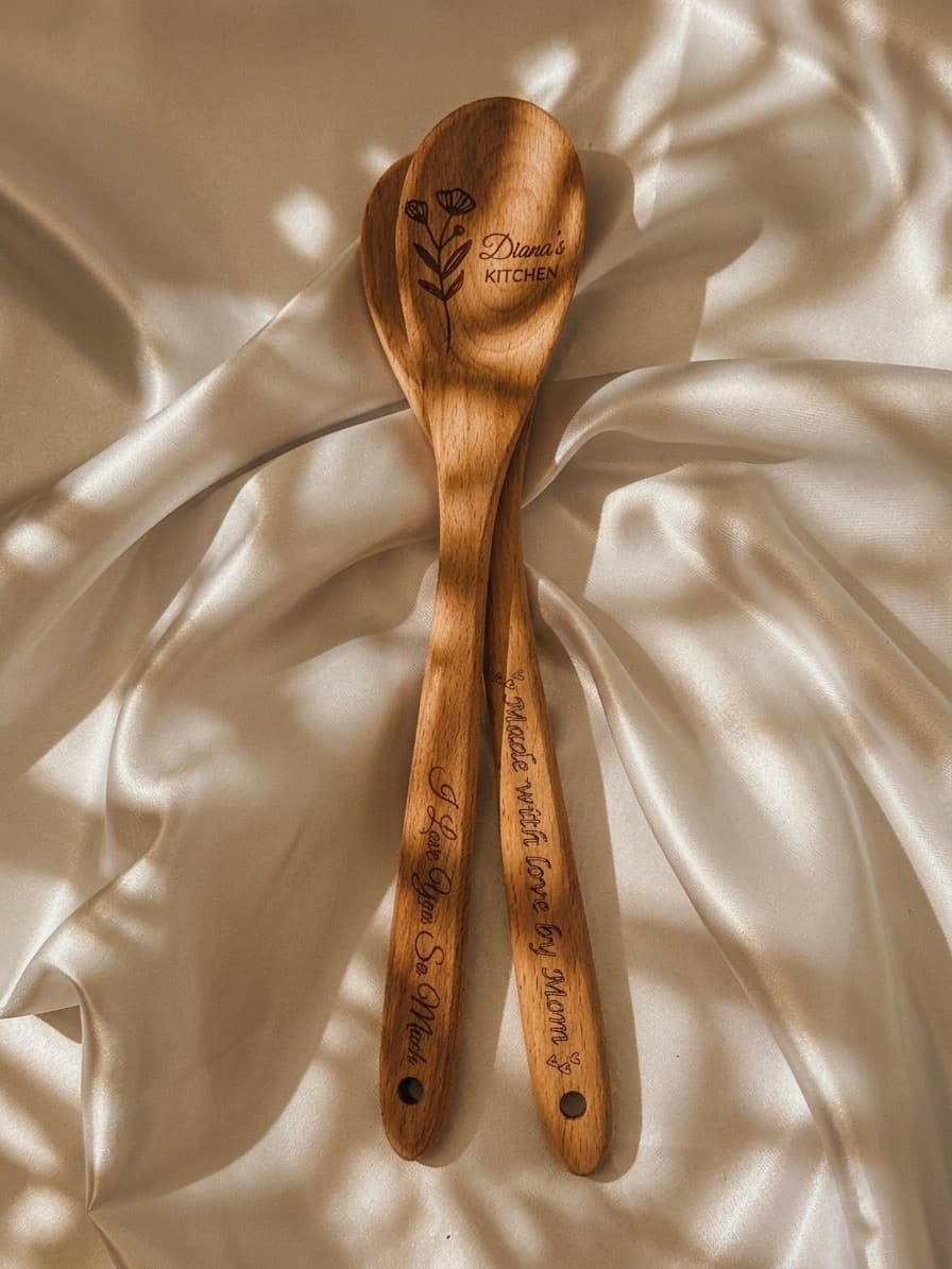 Custom Engraved Wooden Kitchen Spoon