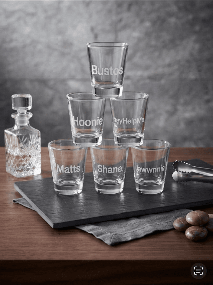 Custom engraved shot glasses